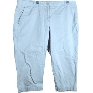 Talbots Womens Pants Gray Blue Petite Signature High Rise Stretch 14P